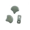 John Bead Matubo 50g Czech Glass 7.5mm White Green Luster Ginko Leaf Beads - 2 of 2