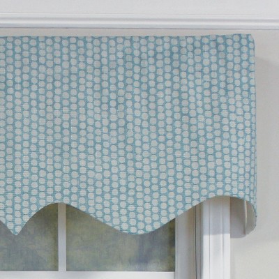 Spa Blue Cotton Sateen Rod Pocket Window Valance
