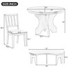 NicBex Round Dining Table Set for 4 Round Table with Curved Bench, 3 Side Chairs for Dining Room - image 2 of 4