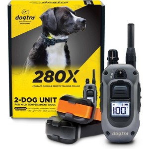 Dogtra 280X 2-Dog E-Collar with Remote: For 10 lbs+, 1/2 Mile Range,LED Light, 100 Levels, Waterproof, Boost for Quick Recall, Vibration, Lock & Tone - 1 of 4