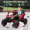 Jojoka 12V Kids Ride On Car, UTV Truck with Remote Control, Electric Vehicle with Spring Suspension, Double Open Doors, Music, Lights - 2 of 4