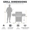 R.W.FLAME 4-Burner Propane Gas Grill with Side Burner, 42,000 BTU Stainless Steel BBQ Grill for Outdoor Cooking, with Cast Iron Grates, Baking Pan - 2 of 4