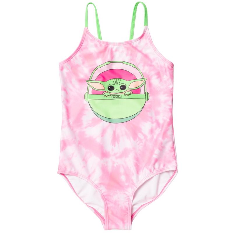 Star Wars The Child Girls One Piece Bathing Suit Toddler to Big Kid, 1 of 8