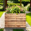 TUYOHW Metal Planter Box, Rectangular Planter Box with Drainage Holes, Large Planters with Removable Shelf for Outdoor Plants, Black - 2 of 4