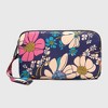 Anna-Kaci Women’s Floral Print Multi - Zip Nylon Wristlet Handbag - 2 of 4