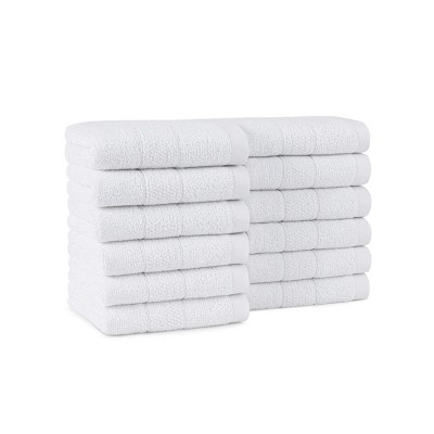 Arkwright Family Essentials Washcloths (Pack of 12), Soft Ring Spun Cotton, 12x12, Solid Color Options