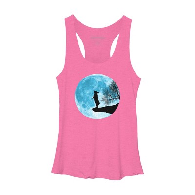 Women's Design By Humans Moon Bunny By Maryedenoa Racerback Tank Top