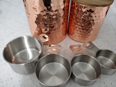 Vintage Decorative Metal Measuring Cups, Set of 8 for sale at Pamono