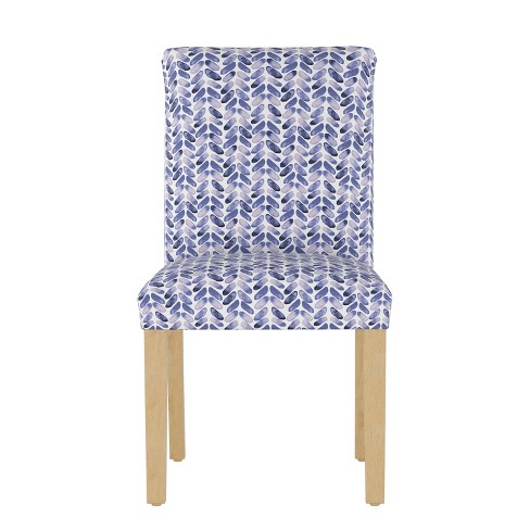 Hendrix Dining Chair In Geometric Blue, Geometric Dining Chairs