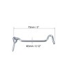 Unique Bargains Carbon Steel Cabin Eye Latch Gate Door Swivel Hook with Mounting Screws 4 Pcs - 3 of 4