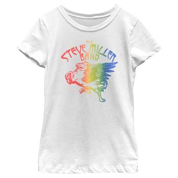Girl's Steve Miller Band Rainbow Pegasus Logo T-Shirt