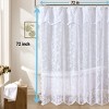 HLC.ME Harper Lace Shower Curtain for Bathroom with Floral Vine Design and Attached Valance – Elegant Victorian Classic Style - 3 of 4
