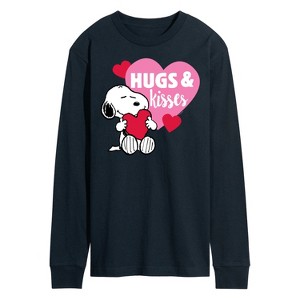 Men's - Peanuts - Snoopy Hugs And Kisses Long Sleeve Graphic T-Shirt - 1 of 4