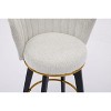NicBex 360° Swivel Bar Stools Set of 2,Counter Height Bar Stools with Velvet Seats,Stool Chair with Gold Footrest,Barstools for Kitchen Island - 4 of 4