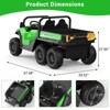 Garvee 24V 4WD 6-Wheel Ride On Dump Truck for Kids, 2-Seater Electric Truck with Remote Control, Motorized Dump Bed, Shovel, LED Lights & Music - 2 of 4