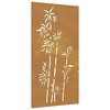 vidaXL Patio Wall Decoration 41.3"x21.7" Corten Steel Bamboo Design - 2 of 4