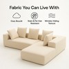 Whisen Modern L-Shaped Modular Sofa, Full Foam Compressed Sofa Couch with Soft Cushions, 5 Pillows - 4 of 4