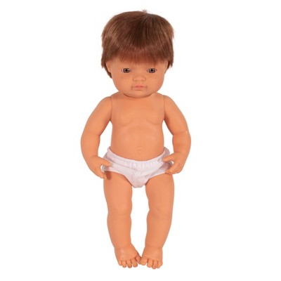 Miniland Educational Anatomically Correct 15" Baby Doll, Boy, Red Hair