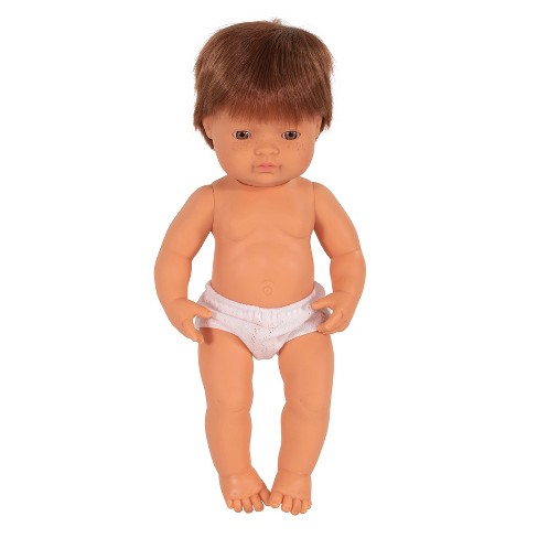 Miniland Educational Anatomically Correct 15 Baby Doll, Boy, Red Hair