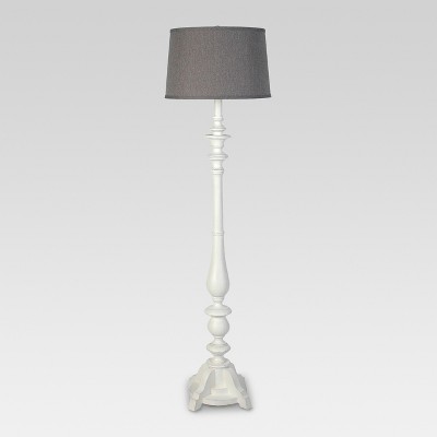 grey wood floor lamp