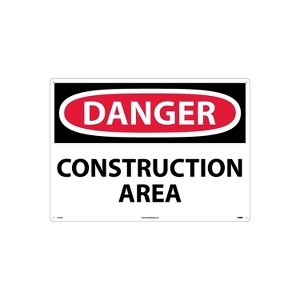 National Marker Danger Construction Area 20X28 Rigid Plastic D132RD - 1 of 1