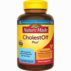 Nature Made CholestOff Plus, Dietary Supplement for Heart Health Support, 100 Softgels, 25 Day Supply. - 1 of 4