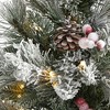 2ft Nearly Natural Pre-Lit Flocked Artificial Christmas Tree: Indoor Decor, Burlap Base - 3 of 4