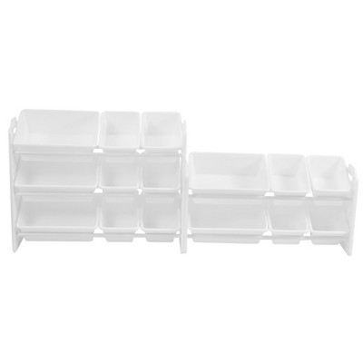 White 5-Tier Plastic Toy Storage Organizer with Removable Bins