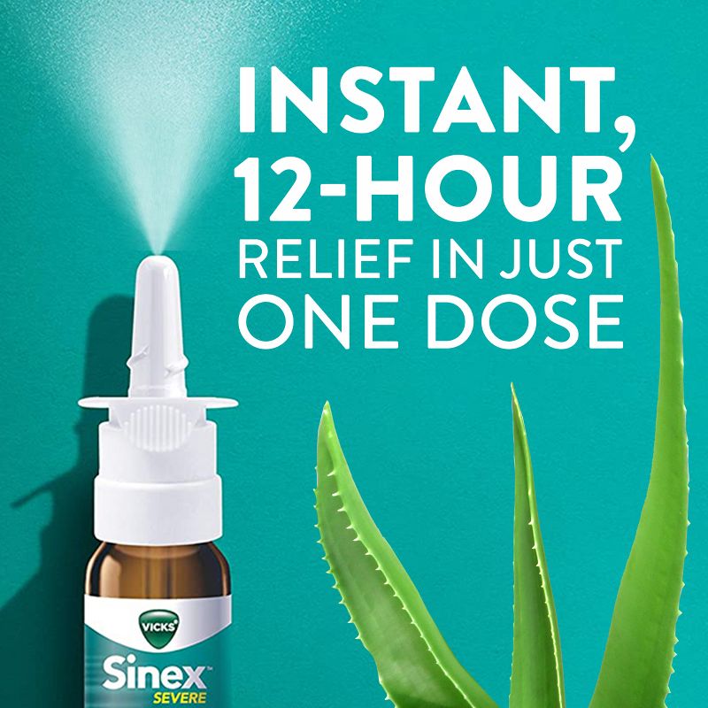 Vicks Sinex Severe Moisturizing Nasal Spray Ultra Fine Mist - 0.5 fl oz, 3 of 21