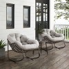 Rattan Reclining Rocking Chair,Patio Rocking Chair With Cushions Living Room-Cuddlewood - 2 of 4