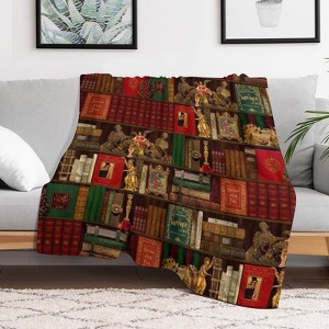 Magical Christmas Library Christmas Throw Blanket Soft Fleece Christmas Blanket Cozy Flannel Throw for Couch Bed 30x40 inches - 1 of 1