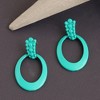 SOHI Women's Pink Halo Drop Earrings - 2 of 3
