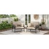 Okak  36"W x 17"H Modern Patio Accent Chairs Wide Armchairs with 2 Extra Pillows,Set of 1/2,Outdoor Club Chairs for Porch,Garden&Backyard - 3 of 4