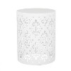 CAVINAS Hollow Pattern Round Iron Outdoor Patio End Table,Waterproof Weather Resistant Side Table for Patio,Garden,Balcony - 4 of 4