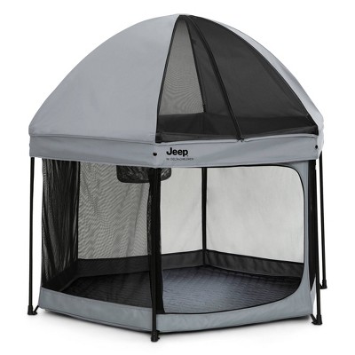 Jeep Hexagon Gray Metal and Plastic Pop Up Play Yard