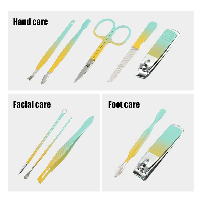 Unique Bargains Nail Clippers Nail Clipper Set for Nail Care Portable Stainless Steel Multi-color 1 Set, 5 of 7