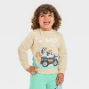 Toddler Boys' Bluey Bingo and Muffin Pullover and Shorts Set - Brown/Off-White - 3 of 4