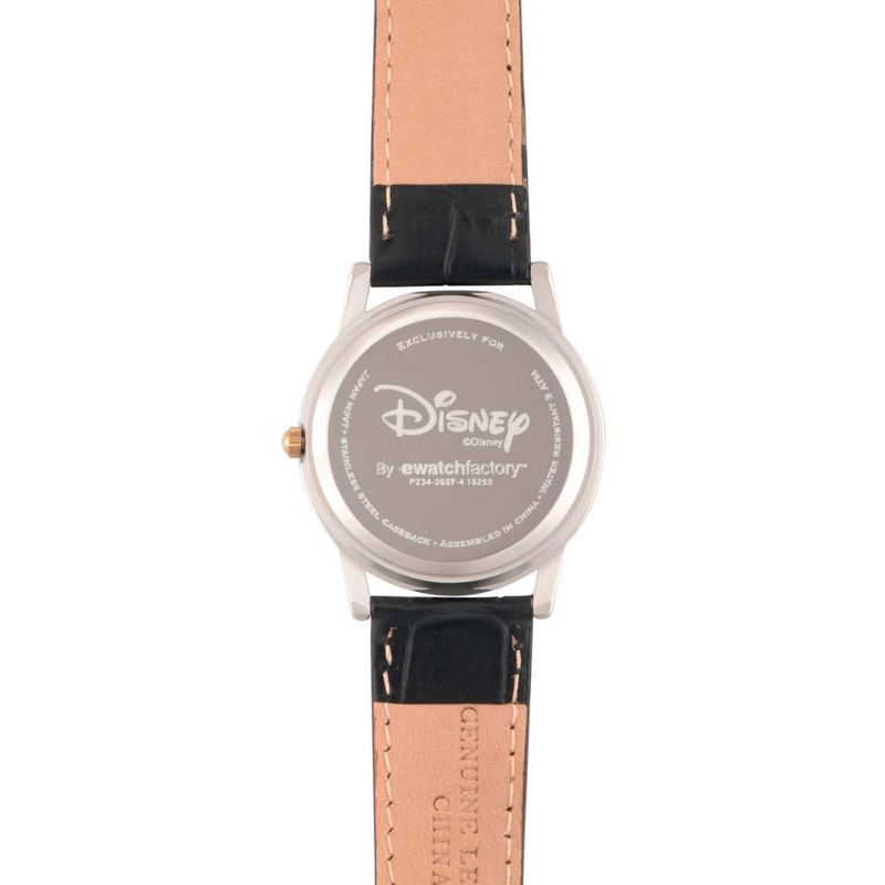 Women&#39;s Disney Mickey Mouse Two-Tone Cardiff Alloy Watch - Black, 4 of 6