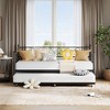 Daybed with Trundle,Metal Twin DayBed Frame with Headboard,Multifunctional Mattress Foundation Platform Sofa Bed for Bedroom,Living Room,Guest Room - 2 of 4