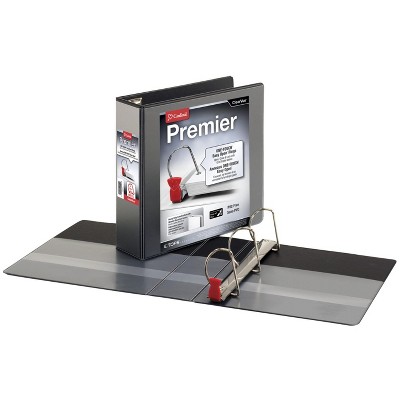  Cardinal Premier Easy Open ClearVue Locking Slant D-Ring Binder, 3 Inch, Black 