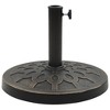 vidaXL Parasol Base Round Polyresin 28.7 lb Bronze - 2 of 4