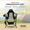 ARROWHEAD OUTDOOR Folding Hammock Camp Chair with Detachable Footrest, Stabilized Feet, Padded Headrest and Seat, Large Cup Holders, 300 LBS Weight - 2 of 4