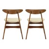 WestinTrends Mid Century Modern Solid Wood Upholstered Dining Side Chair (Set of 2) - 4 of 4