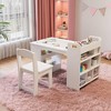 49" Kids Activity Table w/2 Chairs & Storage – Multi-Functional Art Desk for Kids' Room, Playroom & Classroom - 2 of 2