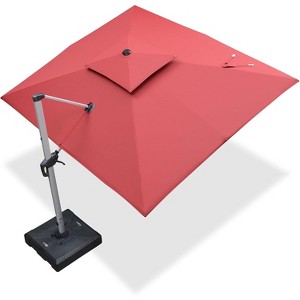 PURPLE LEAF 9' X 11' Patio Umbrella Outdoor Rectangle Umbrella Silvery Cantilever Outdoor Umbrella for Garden Deck Pool Patio - 1 of 4