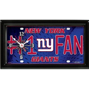 NFL Wall/Desk Analog Clock, #1 Fan with Team Logo - New York Giants - 1 of 2