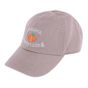 David & Young Women's Pumpkin Everything Stone Washed Baseball Cap - 1 of 4
