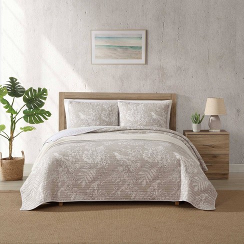 Tommy Bahama Jungle Toile Quilt Set Beige - image 1 of 4