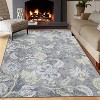 Washable Soft Floral Area Rug - Non-Slip Low Pile Carpet for Living Room, Bedroom, Dining Room, Kitchen, Nursery, Stain-Resistant - 2 of 4