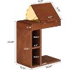 Tribesigns Vintage C-Shaped End Table with Adjustable Top, Chair Side Table for Living Room, Bedroon, Sofa Side, Easy Assembly, Walnut Brown - 3 of 4